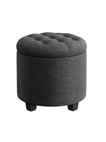 SONGMICS Sitzhocker Maceo in Dunkelgrau - (B)45 x (H)44.5 x (T)45 cm