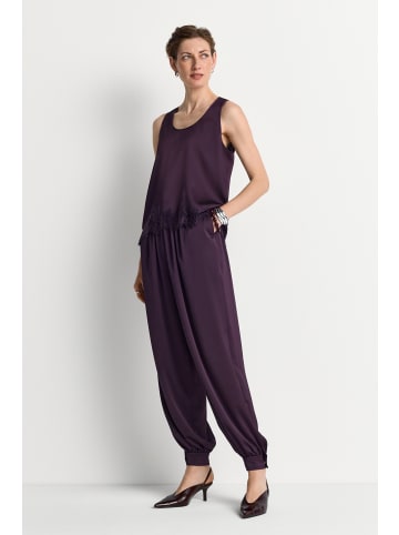 Rich & Royal Satin Top mit Spitze in Mulberry