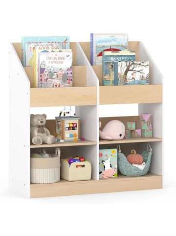 COSTWAY Bücherregal Kinder 80 x 29,5 x 80 cm in Weiß