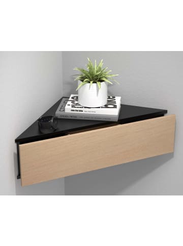 ebuy24 Nachttisch UsalS 5 Schwarz 60 x 43 cm