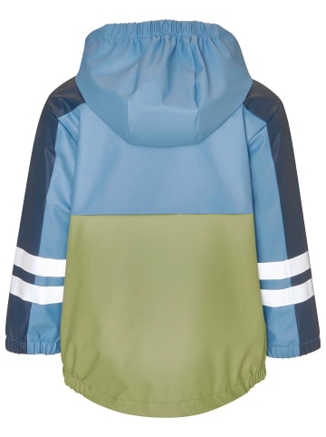 Playshoes Regen-Jacke 3-in-1 in oliv/petrol