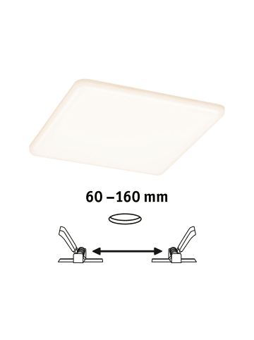 paulmann EB Panel Veluna VariFit IP44 15W TuneW Zigbee in Satin - 185x185mm