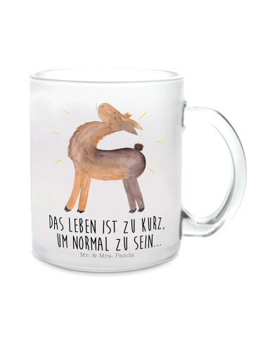 Mr. & Mrs. Panda Teetasse Lama Stolz mit Spruch in Transparent