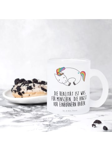 Mr. & Mrs. Panda Teetasse Einhorn Nacht mit Spruch in Transparent