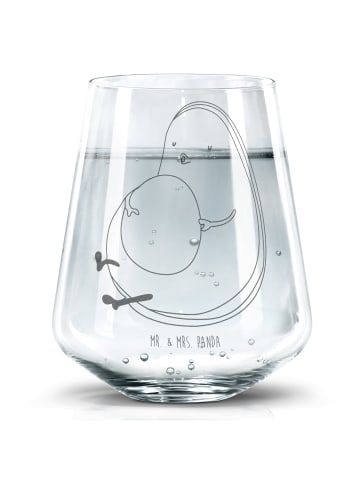 Mr. & Mrs. Panda Blümchentailglas Avocado Pfeifen ohne Spruch in Transparent