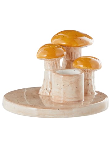 Butlers Kerzenhalter AUTUMN MEDLEY Pilze in Beige
