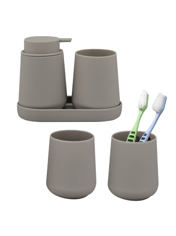 eluno Bad-Accessoires Set TESERO 5tlg. ca. 8,5 x 12 x 9 cm (B/H/T)