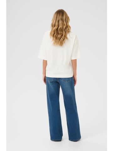 Kaffe T-shirt KAgissa Loose fit in Chalk w. Fiery Red