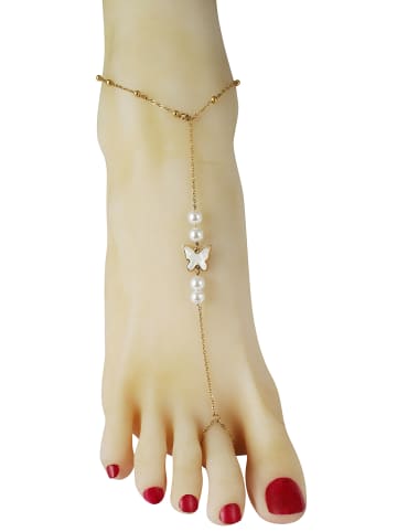 Adeliás Damen Fußkettchen – aus Edelstahl in gold