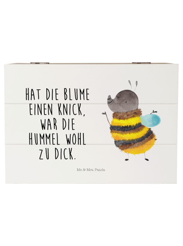 Mr. & Mrs. Panda Erinnerungsbox Hummel flauschig mit Spruch in Weiß