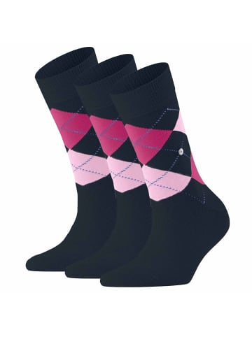 Burlington Socken 3er Pack in Blau/Rosa/Pink