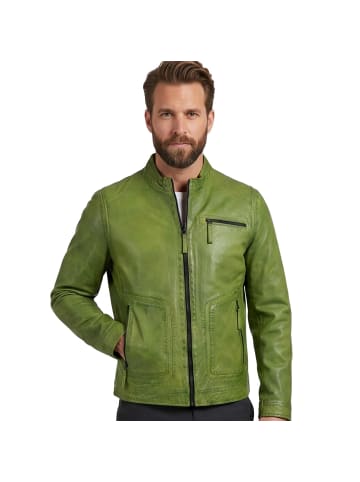 JILANI Lederjacke Lammnappa in Grün