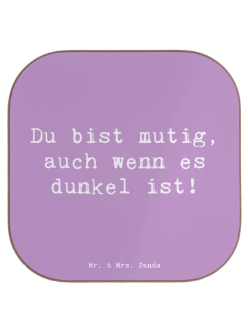 Mr. & Mrs. Panda Untersetzer für Gläser Spruch Angst vor Dunkelh... in Lavendeltraum
