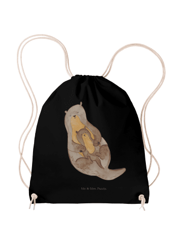Mr. & Mrs. Panda stoff rucksack Otter Kind ohne Spruch in Schwarz