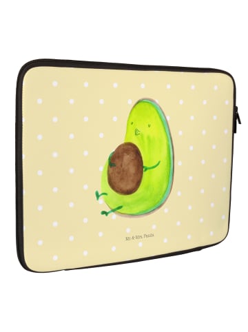 Mr. & Mrs. Panda Notebook Tasche Avocado Pfeifen ohne Spruch in Gelb Pastell