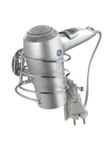 Wenko Haartrockner Halter Turbo-Loc in Silbern, (B) 5 x (H) 15 x (L) 11,5 cm