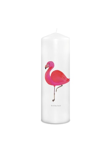 Mr. & Mrs. Panda Stumpenkerze Flamingo Classic ohne Spruch in Weiß
