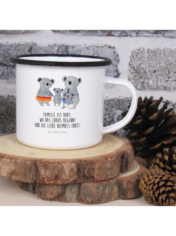 Mr. & Mrs. Panda XL Emaille Tasse Koala Familie mit Spruch in Weiß