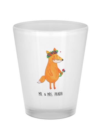 Mr. & Mrs. Panda Pinnchen Fuchs Blumen ohne Spruch in Transparent