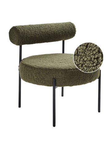 Beliani Sessel ALPHA in Grün/Schwarz - (W) 60 x (H) 66 x (L) 60 cm