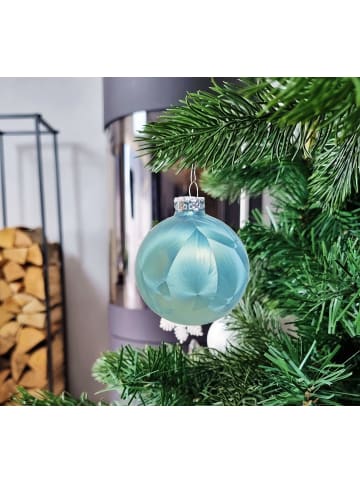 JACK 18 tlg. Set Glas Eislack Weihnachtsbaumkugeln in Mint