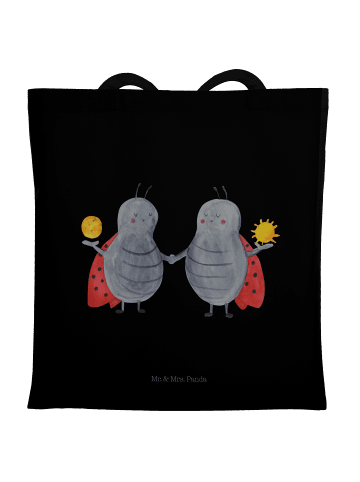 Mr. & Mrs. Panda Tragetasche Sternzeichen Zwilling ohne Spruch in Schwarz