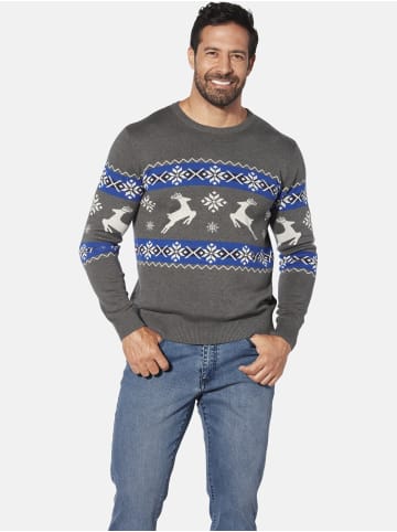 Jan Vanderstorm Pullover TORE in grau gemustert