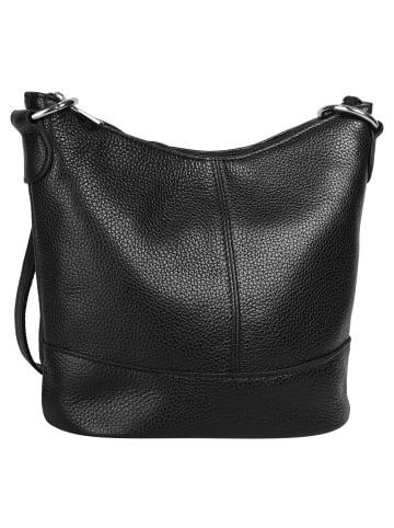 Cluty Umhängetasche echt Leder in schwarz