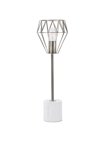 Beliani Tischleuchten MOONI in Messing/Weiß - (W) 13 x (H) 49 x (L) 13 cm