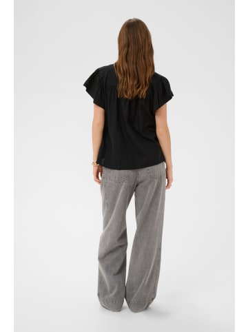 Kurzarm-Bluse SLAria Feminine Form in Black