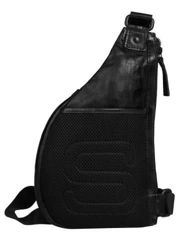 SPIKES & SPARROW Crossover Bag echt Leder in schwarz