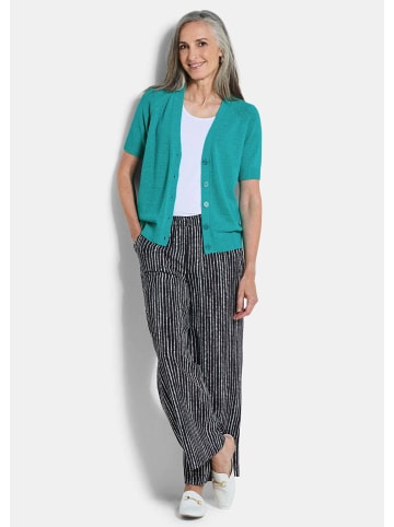 GOLDNER Damen Cardigan in Pink, Halbarm in smaragd