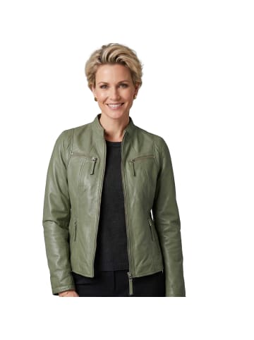 JILANI Lederjacke Lammnappa in Mintgrün