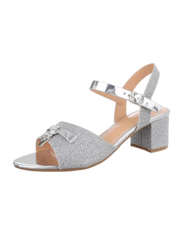 Ital-Design High-Heel Sandalette in Silber