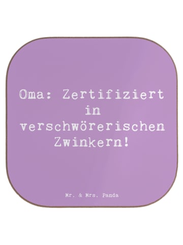 Mr. & Mrs. Panda Untersetzer für Gläser Spruch Oma Zwinkern mit ... in Lavendeltraum