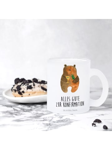Mr. & Mrs. Panda Glas Bär Konfirmation mit Spruch in Transparent