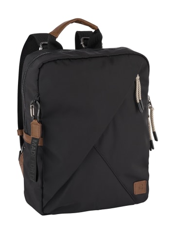 Camel Active AURUM Rucksack aus recyceltem Nylon in Schwarz
