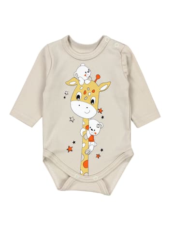 TupTam Unisex Langarm Body mit Aufdruck Spruch 5er Pack in beige/rosa