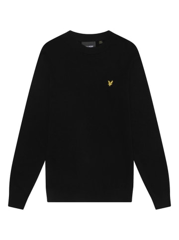 Lyle & Scott Strickpullover in Schwarz meliert