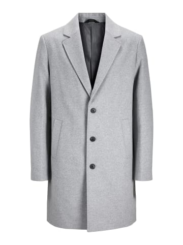 Jack & Jones Wollmantel in Light Grey Melange