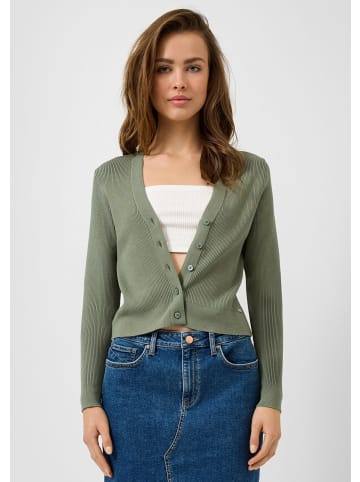 QS Strickjacke in 7927_olivgrün