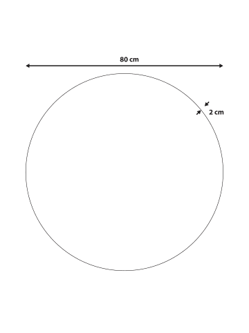 Beliani Wandspiegel BOUCHON in Grün - (W) 80 x (H) 80 x (L) 2 cm Vertikal