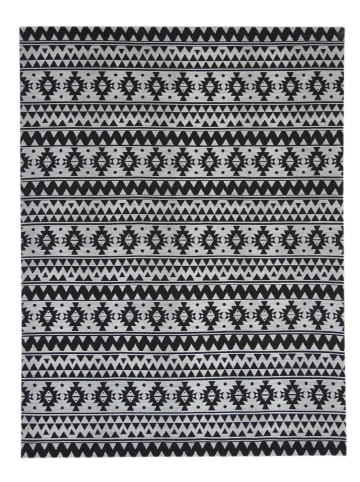 Kayoom Kurzflor Teppich Sunny 210 in schwarz - rechteckig