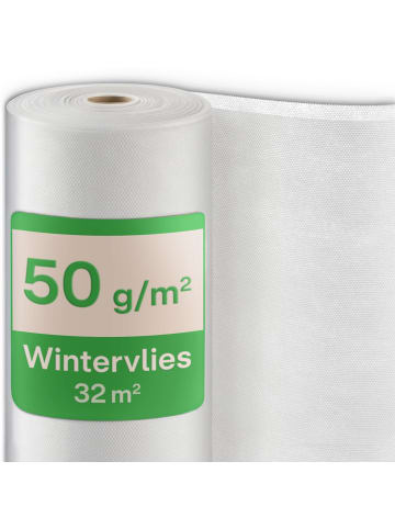 Praknu Wintervlies für Pflanzen Frostschutz 50g/m² - 20m × 1,6m auf Rolle