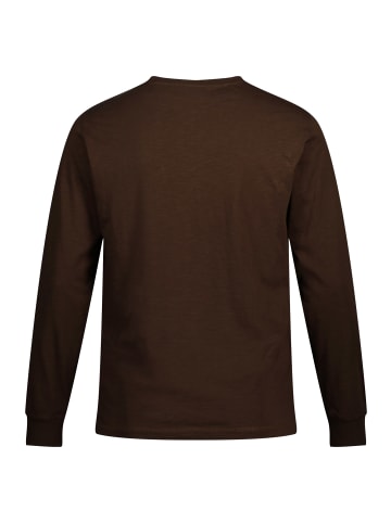 JP1880 Kurzarm T-Shirt in dunkelbraun