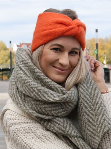 styleBREAKER Strick Stirnband in Orange