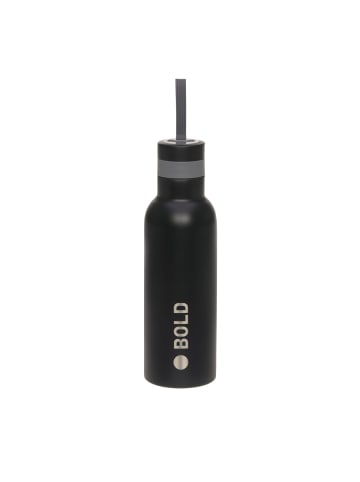 Lässig Lässig Trinkflasche Kinder - BOLD Edelstahl, black