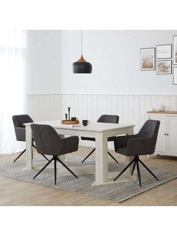 Homestyle4u 2er Set Polsterstühle Esszimmer in Grau