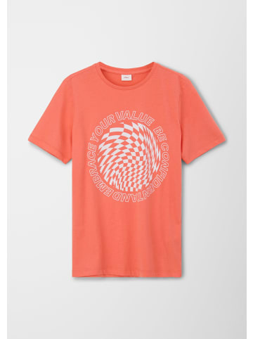 S. Oliver T-Shirt kurzarm in Orange