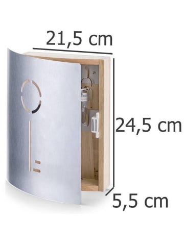 Zeller Present Schlüsselkasten in silbern